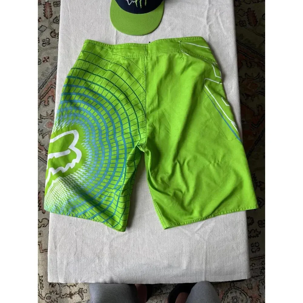 Vintage Fox Racing Board Shorts Size 36 & Vintage Fox/Monster SnapBack Hat - Picture 5 of 9